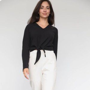 ONLY CHILD Luzon Long Sleeve Top in Black XS